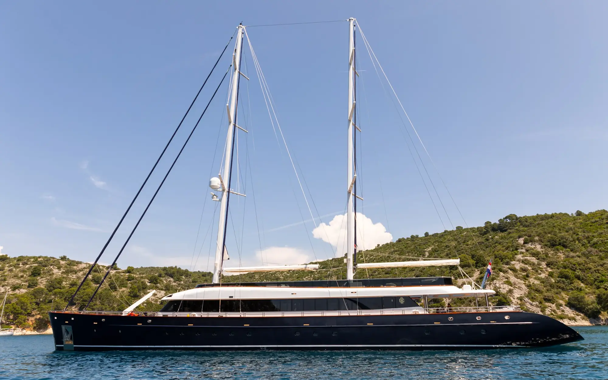 Tramontana sailing yacht in profile off the Croatian coast